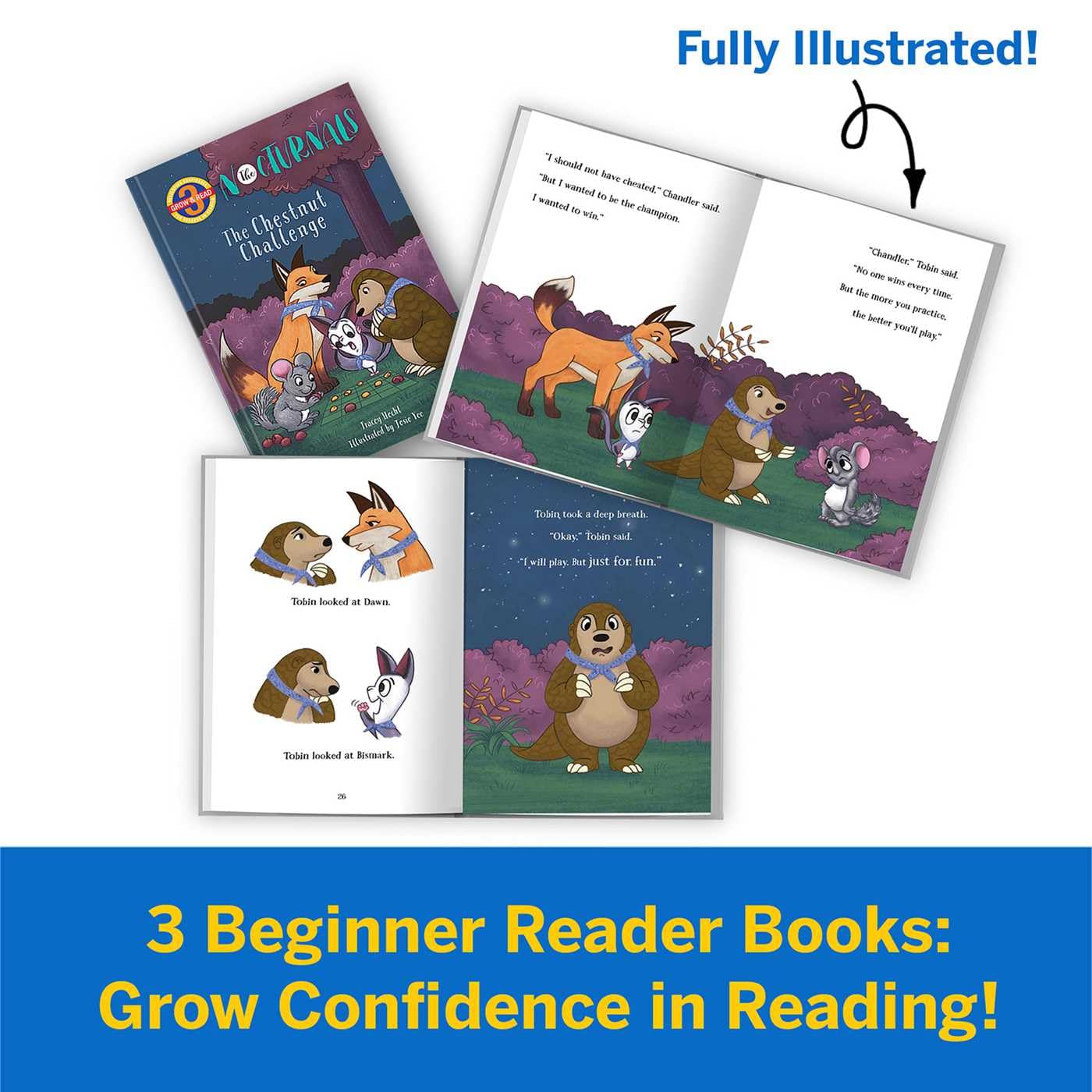 The Nocturnals Grow & Read Activity Box: Early Readers, Plush Toy, and Activity Book - Level 1–3