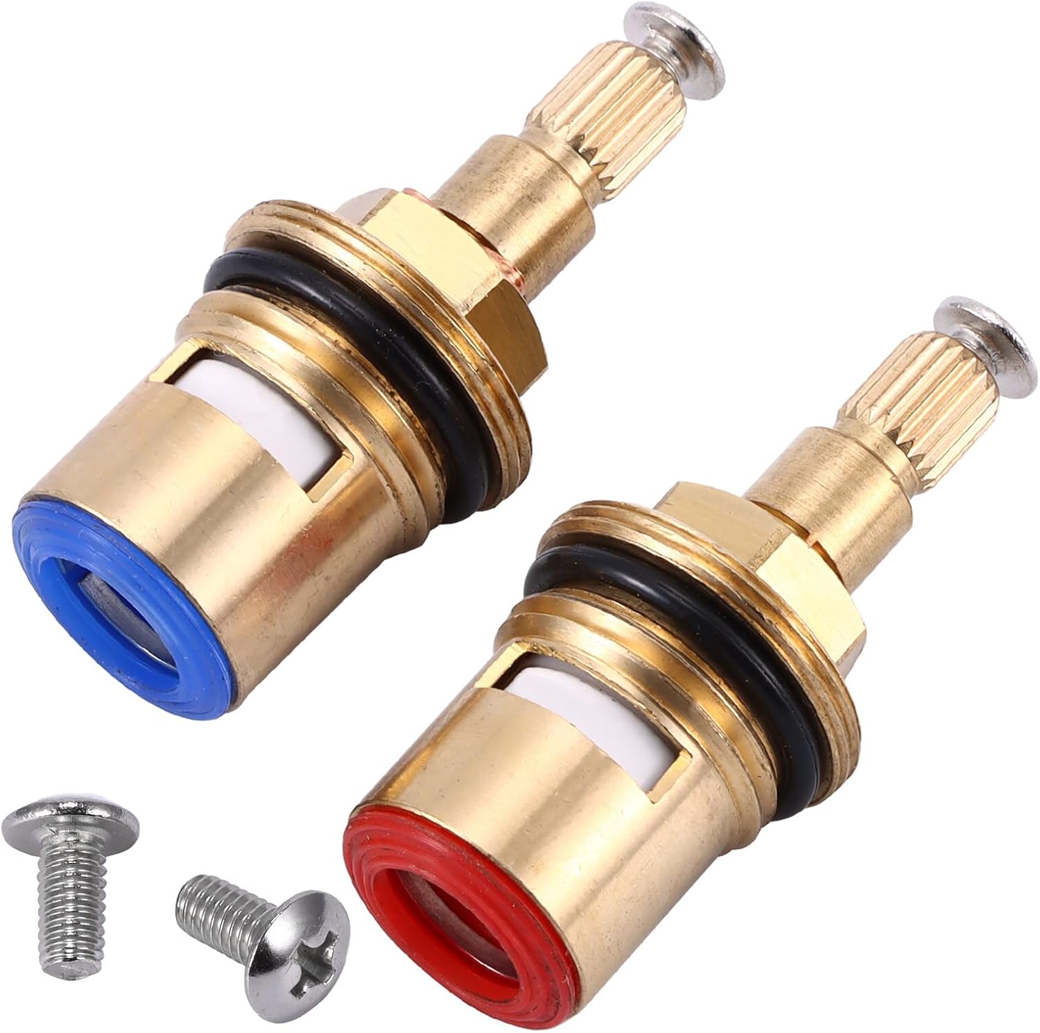 2pcs Mixer Tap Cartridge Replacement 1/4 Turn 20 Spline,Tap Glands