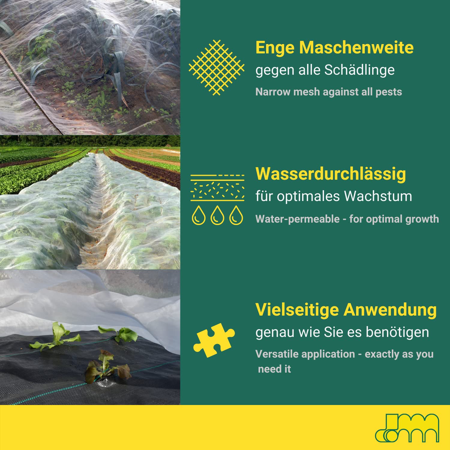 1 pezzo 3,0 x 40 m rete di protezione per verdure, di alta qualità, resistente agli UV, protezione da parassiti e insetti, rete da giardino fine + a maglie strette dalla Germania