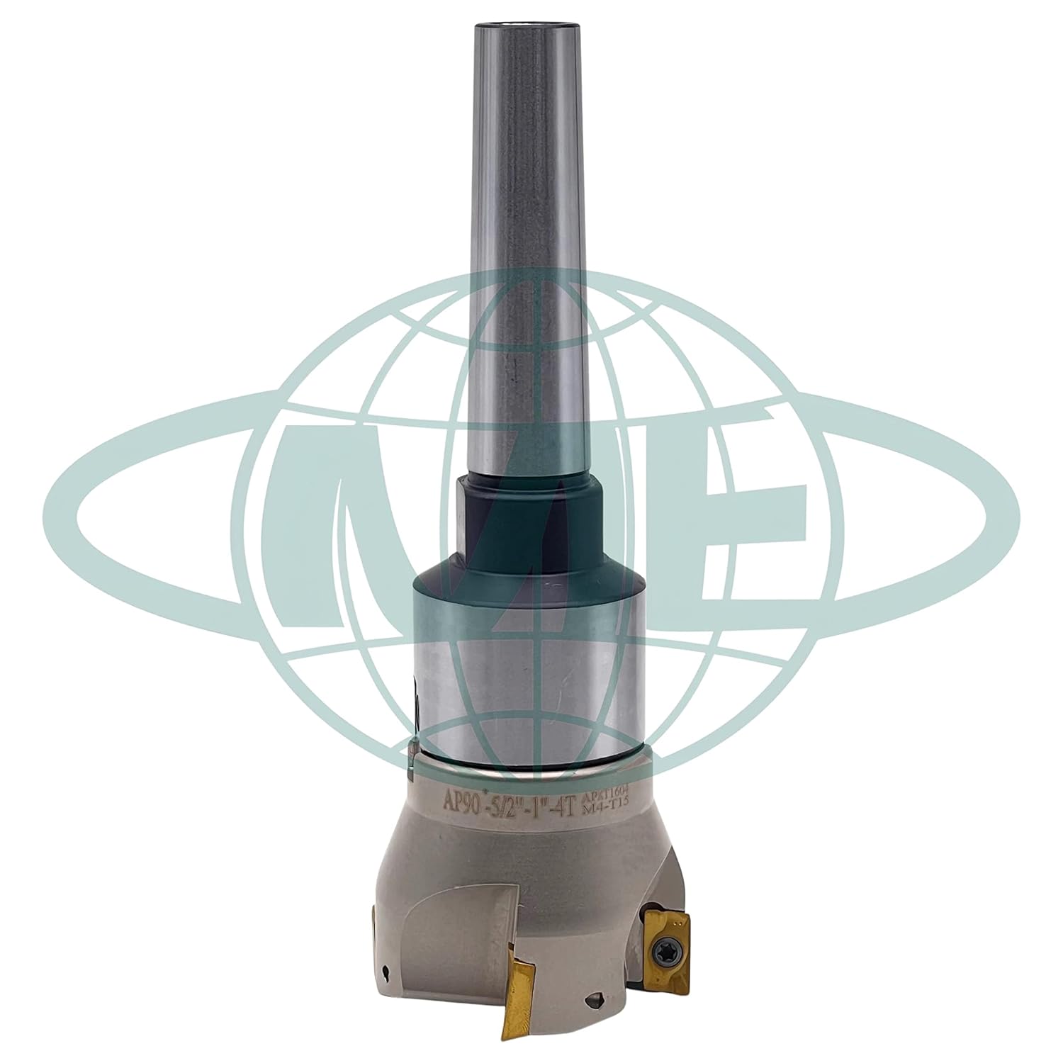 CME 2-1/2" 90° Indexable Face Mill w/ MT3 Arbor, APKT1604 Inserts Included, 4 Flutes