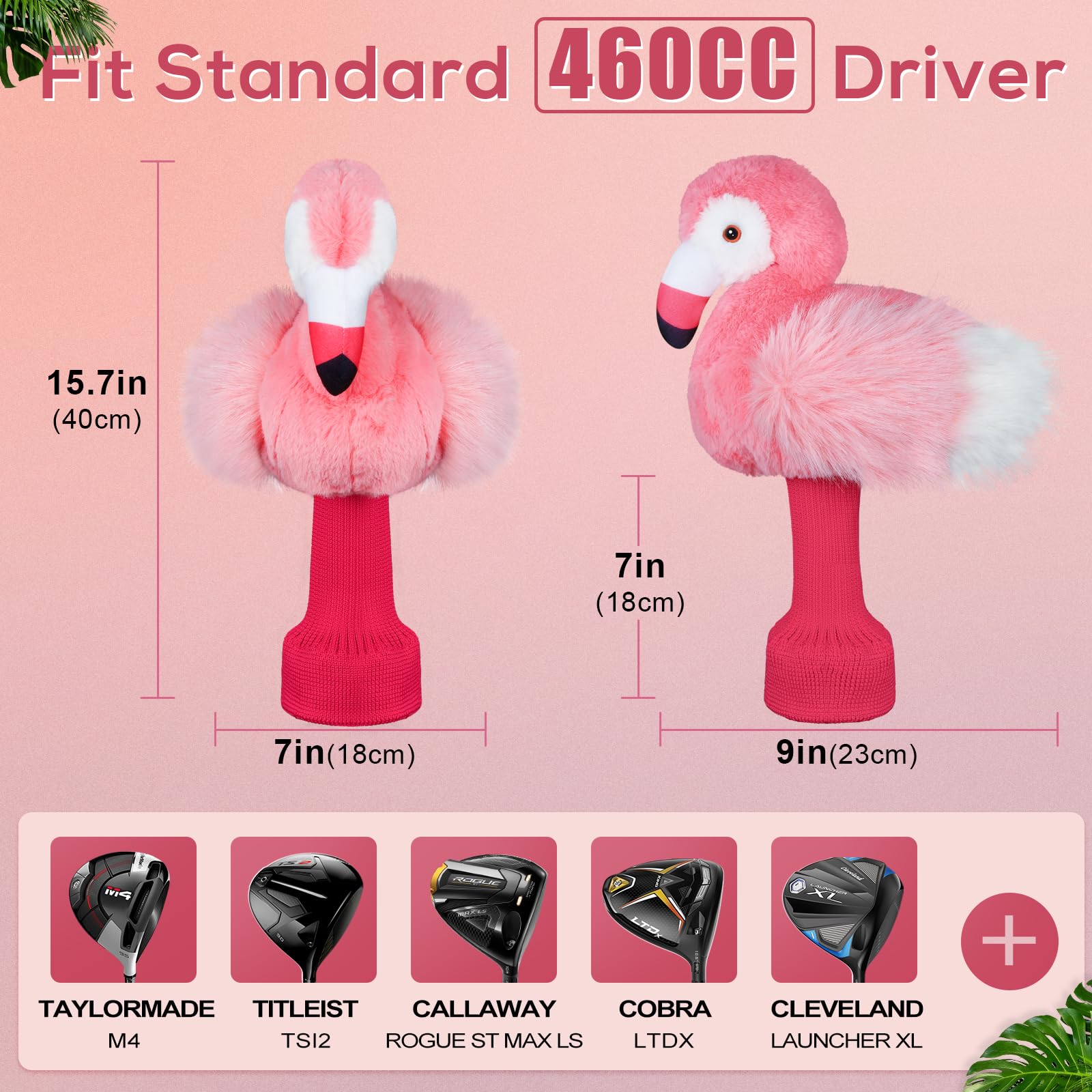 Lustige Golfschlägerhaube, Tier-Plüsch-Schlägerhaube, Golfschlägerhaube, passend für Standard-460 cc Fahrerkopf