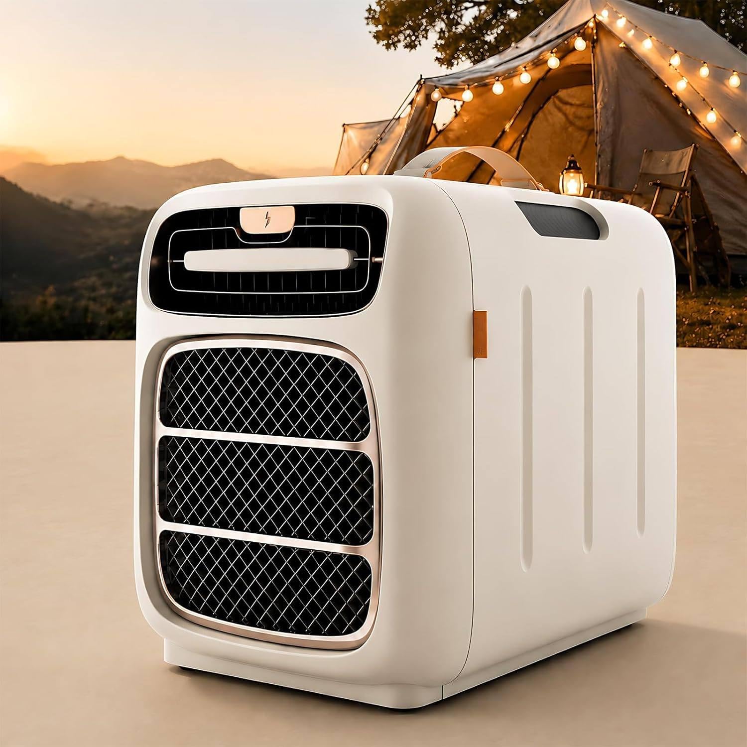 MANYOUYOU Portable Air Conditioner 4700 Btu, Tent Air Conditioner with 12h Timer, Tent & Truck, Cooling Heating Dehumidifying, Low Power Camping Ac Unit for Tent, Rv, Van Life Cold+Warm+Audio