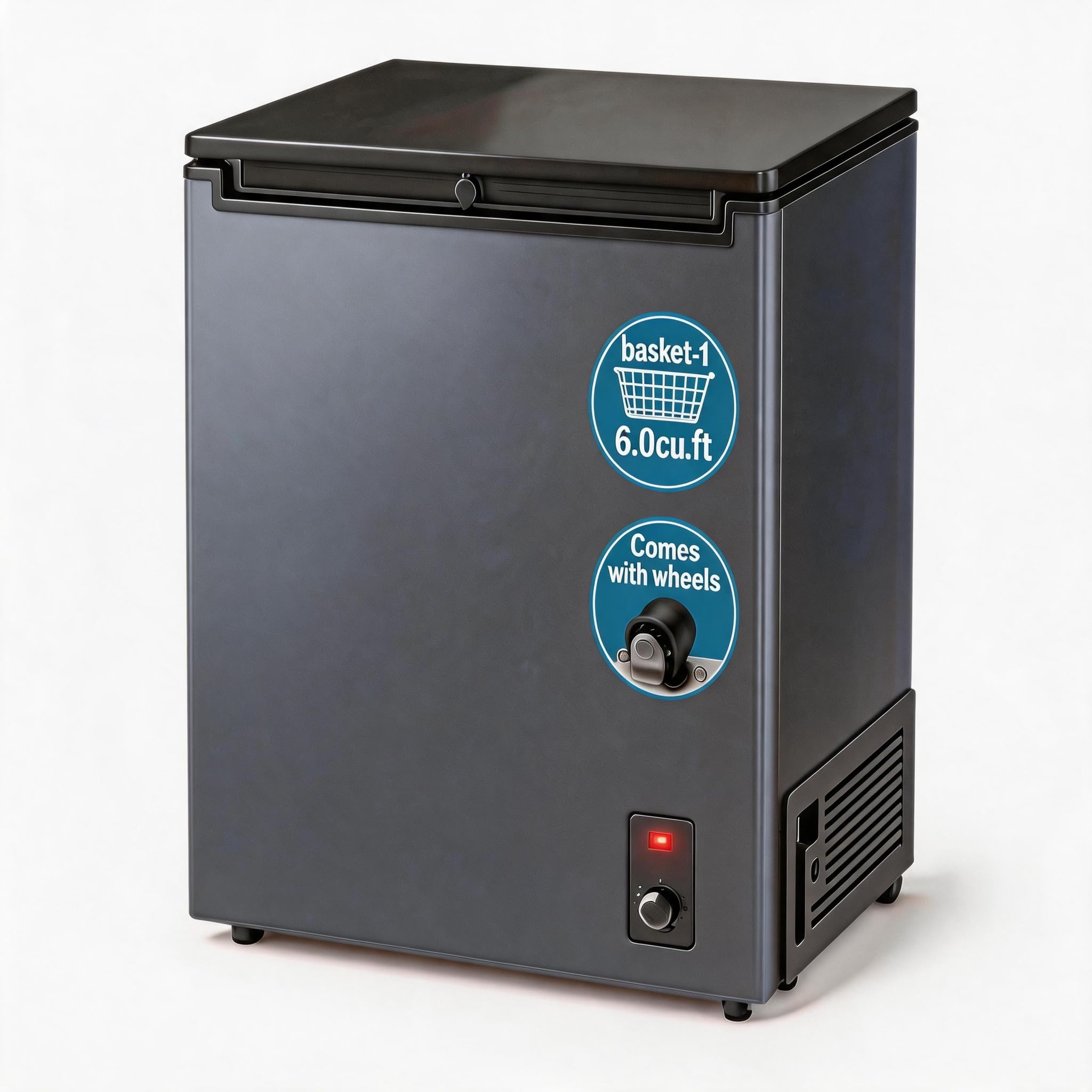 Snowflk BC-175LHDE 6 cu ft Chest Freezer Black