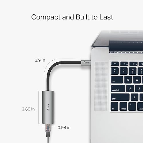 Miniatura 17 de TP-Link Adaptador USB C a Ethernet (UE300C), adaptador de red portátil de 1 Gbps RJ45 a USB-C 3.0, compatible con Thunderbolt 3/4, compacto, Plug &