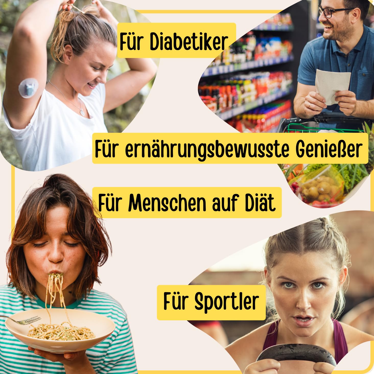 Spaghetti Nudeln für Diabetiker & Low Carb | Hergestellt aus Hartweizen | Low-Carb-Diät | Glykämischer Index 38 (6er pack)