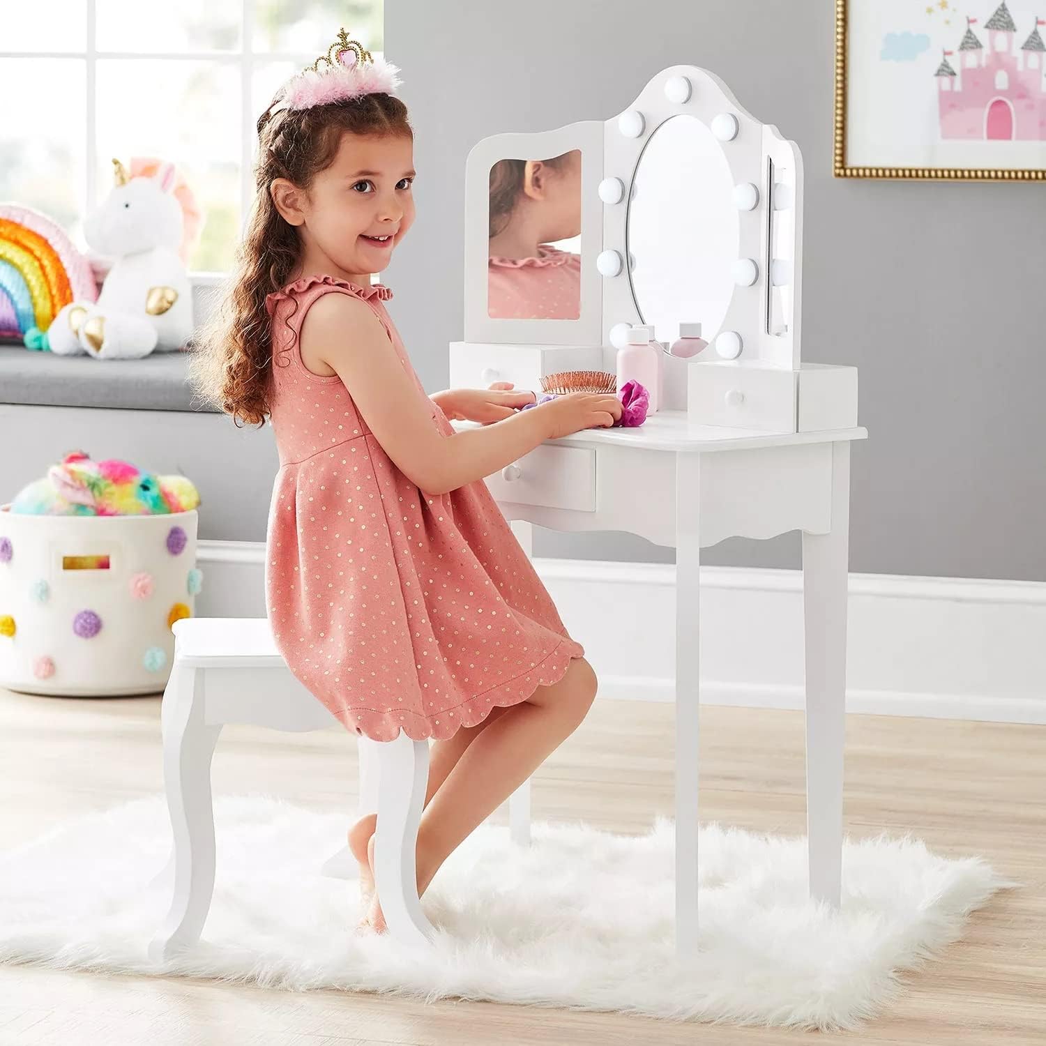 Member's Mark Vanity Set with Lights White Toys & Games