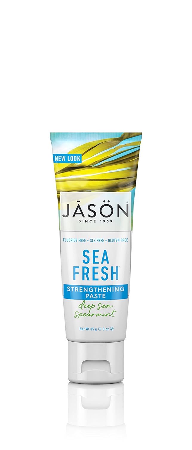 JASON Sea Fresh Strengthening FluorideFree Travel Size Toothpaste, 3 Ounce Tube