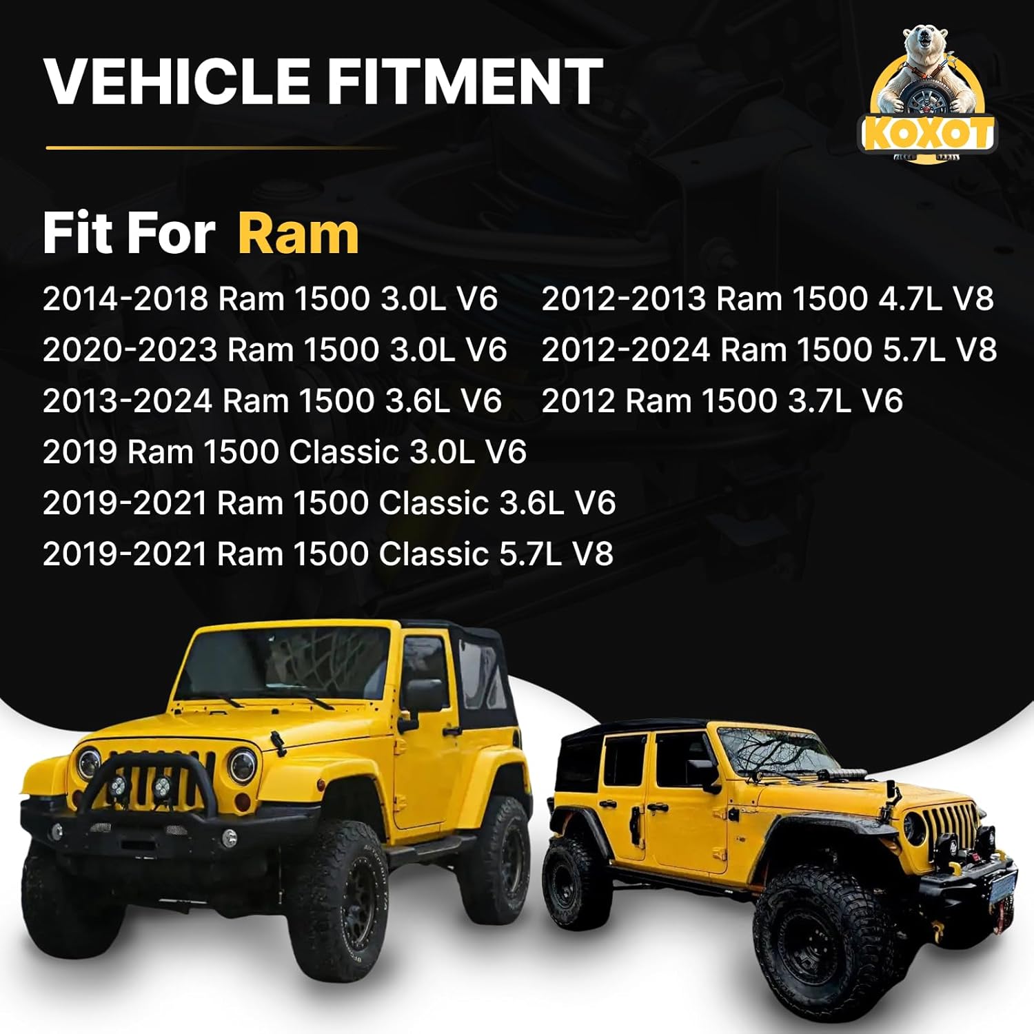 2PCS Front CV Axle Shaft Assembly Fit for Ram 1500 2012 2013 2014 2015 2016 2017 2018 2019 2020 2021 2022 2023 2024 3.0L 3.6L 3.7L 4.7L 5.7L, Ram 1500 Classic 2019-2021 3.6L 5.7L, NCV10040