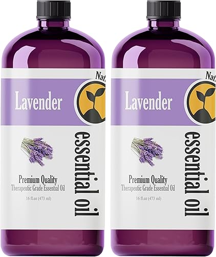 Aceite esencial de lavanda (paquete de 2) para aromaterapia, relajación y fabricación de velas Aceite difusor de lavanda