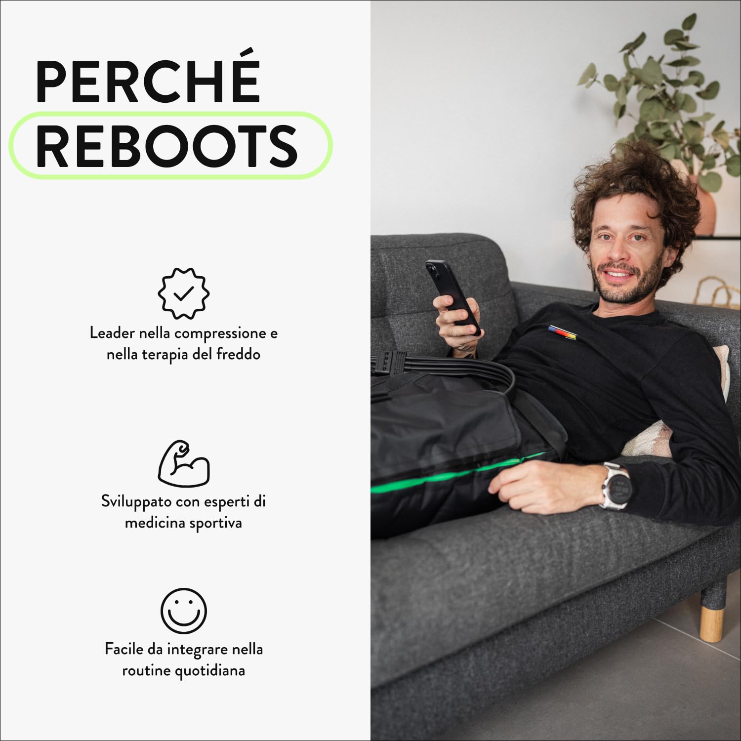 Go Lite Pants - Massaggiatore per gambe | 180 mmHg | 4 camere sovrapposte | per casa e in viaggio | L