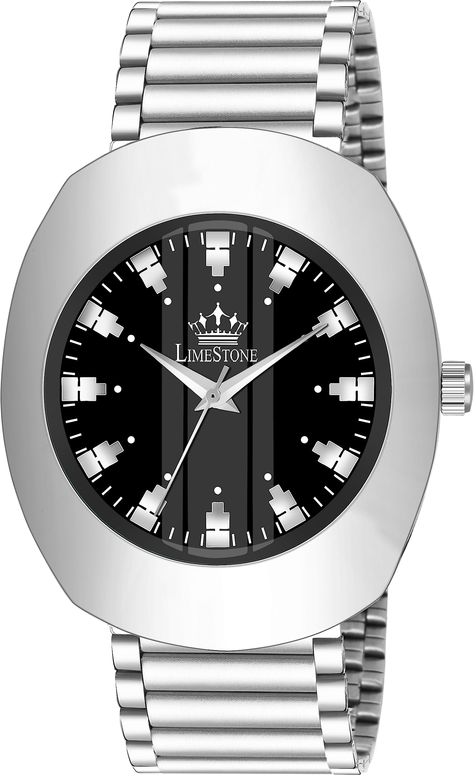 LIMESTONE Vintage Look Stainless Steel Chain Unusual Design Trending Quartz Analog Watch - for Men (B0CCJ3CWP6) Amazon Price History, Amazon Price Tracker