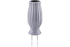 Cemetery Vase for Grave Decorations with Metal Spike
