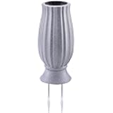 Bocola Cemetery Vase for Grave Decorations with Metal Spike Headstones Flower Holder for Atificial Flowers Fake Floral Outdoor Tombstone Markers memorials Sympathy for Loss of Loved Ones