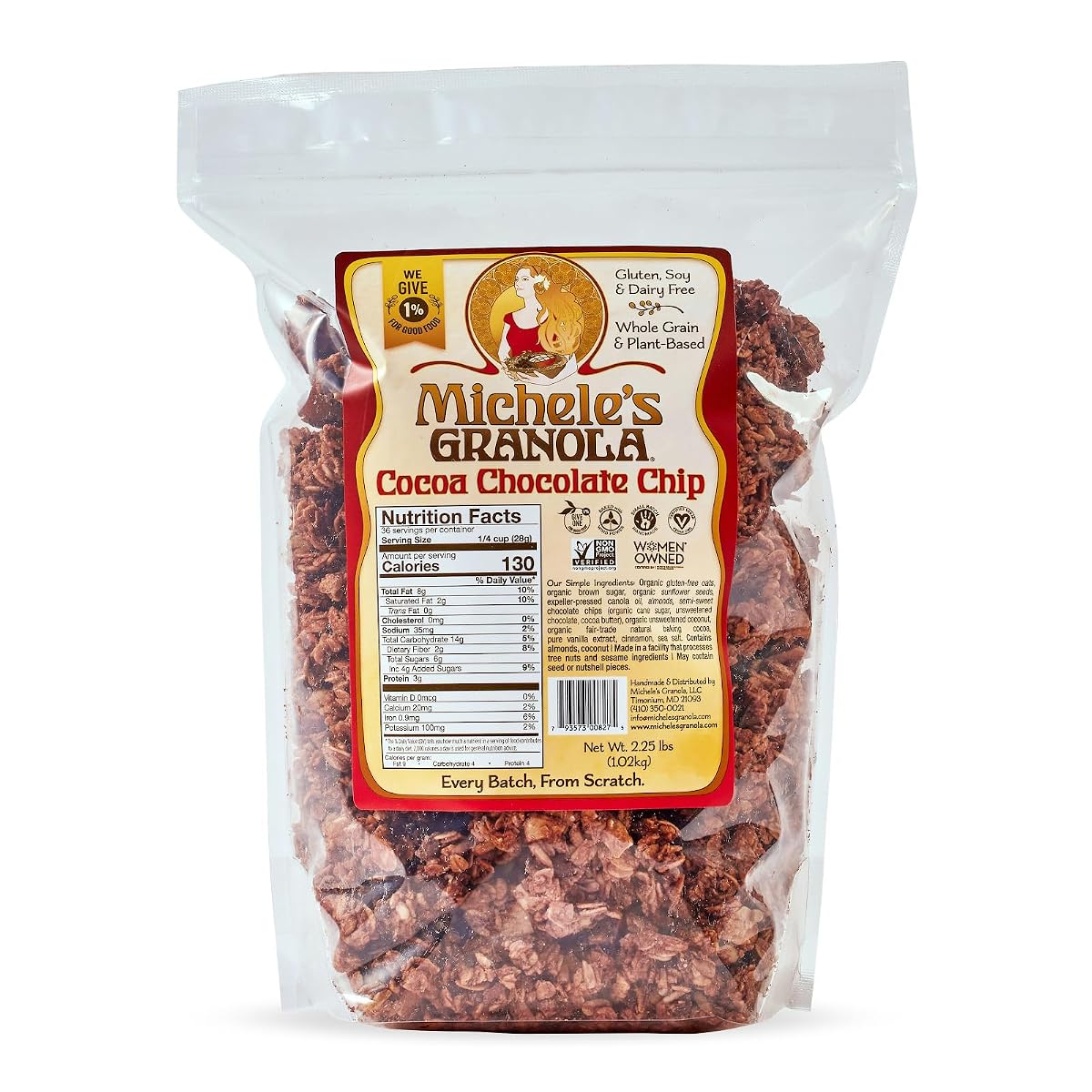 Michele's Granola Cocoa Chocolate Chip, Gluten-Free & Non-Gmo