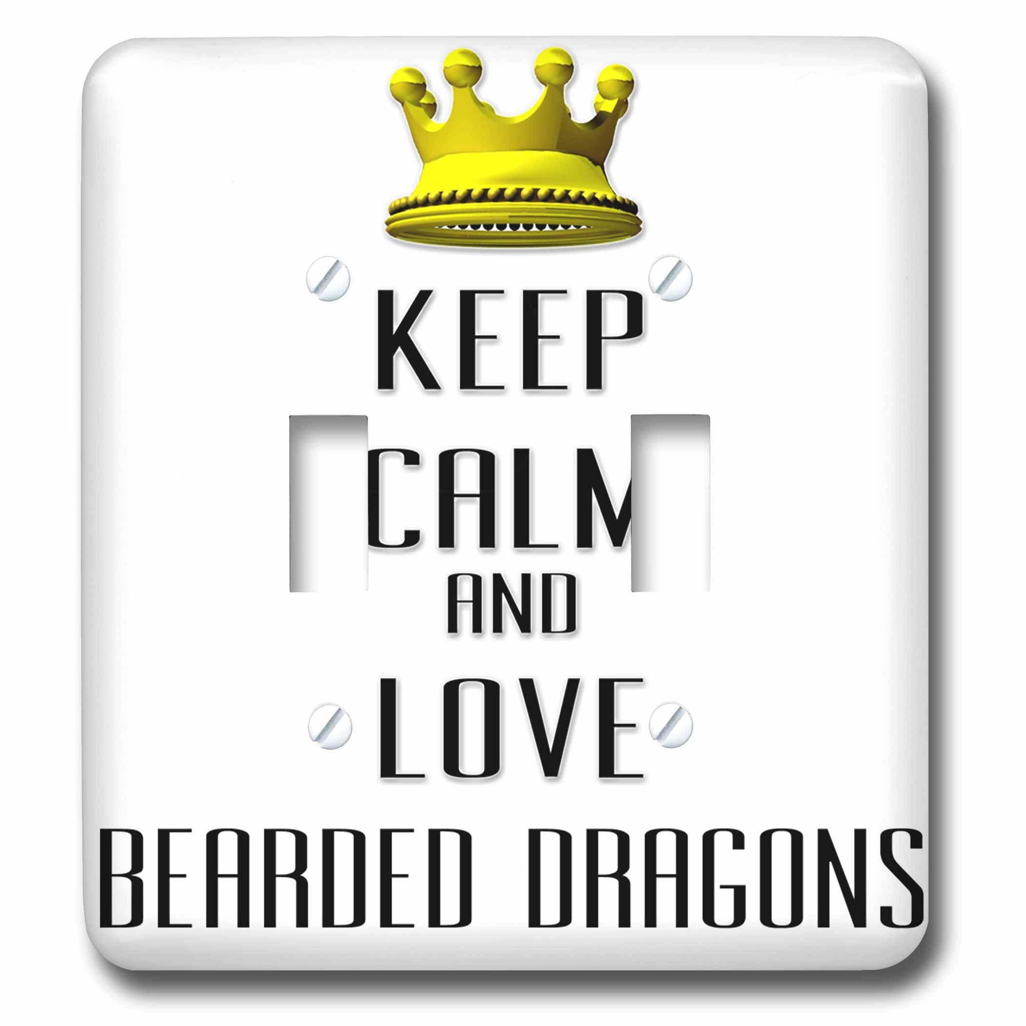 Interruptor de doble palanca con estampado detallado de dragones y frase Keep Calm and Love