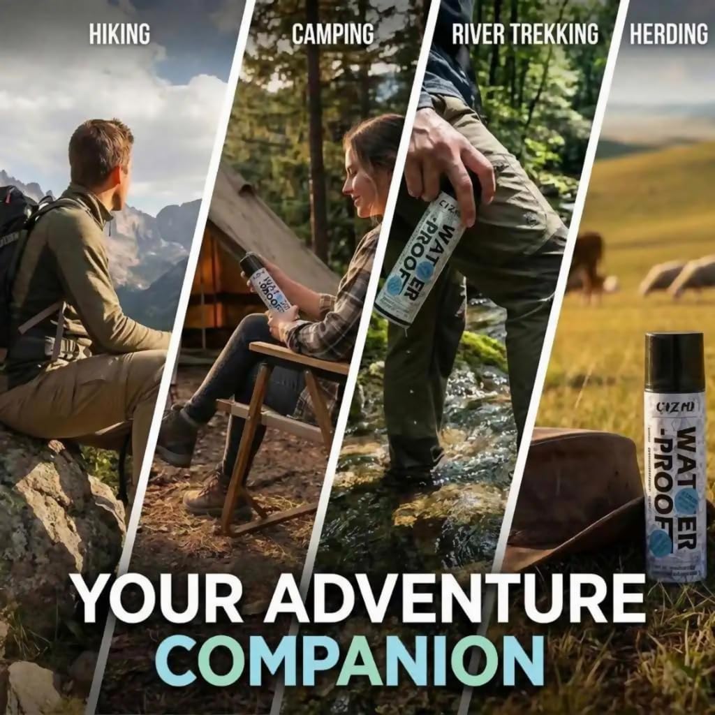 COZGO Protector de zapatos en aerosol, impermeable para lluvia y manchas, nano protección para tenis, gamuza, cuero, lona, nobuck, tela, nailon, protector para caza, senderismo, botas al aire libre,