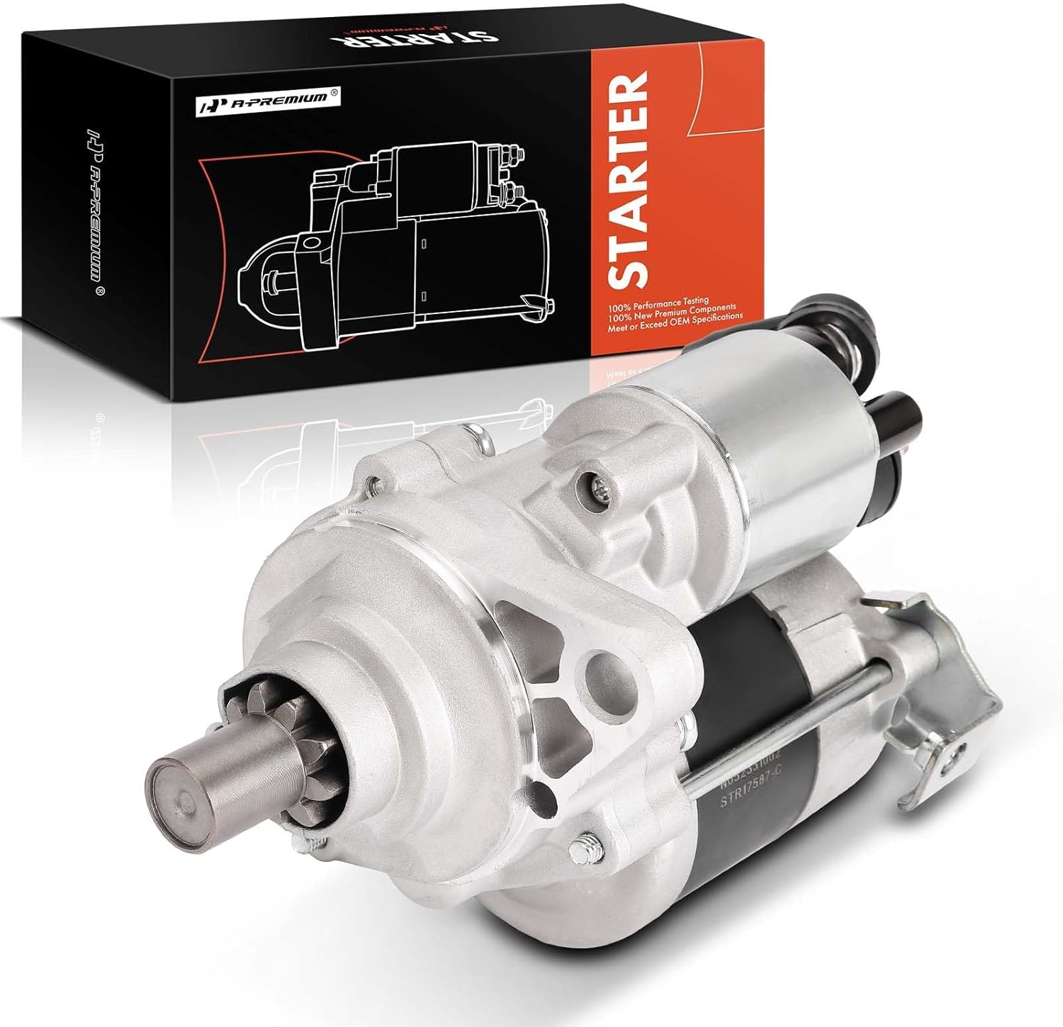 A-Premium Starter Motor Compatible with Honda Civic 1996-1997, Civic del Sol 1996-1997 & Acura EL 1997, L4 1.6L, Manual Transmission Only, 12V 1.0KW 9-Teeth Clockwise, Replace# 31200P2C004