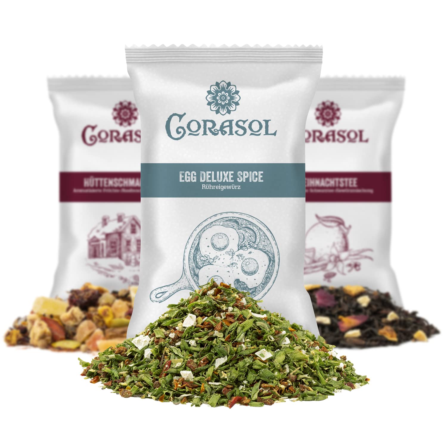 Corasol Premium Frühstücks-Mix Adventskalender 24 kulinarische Highlights von süß bis herzhaft (518 g)
