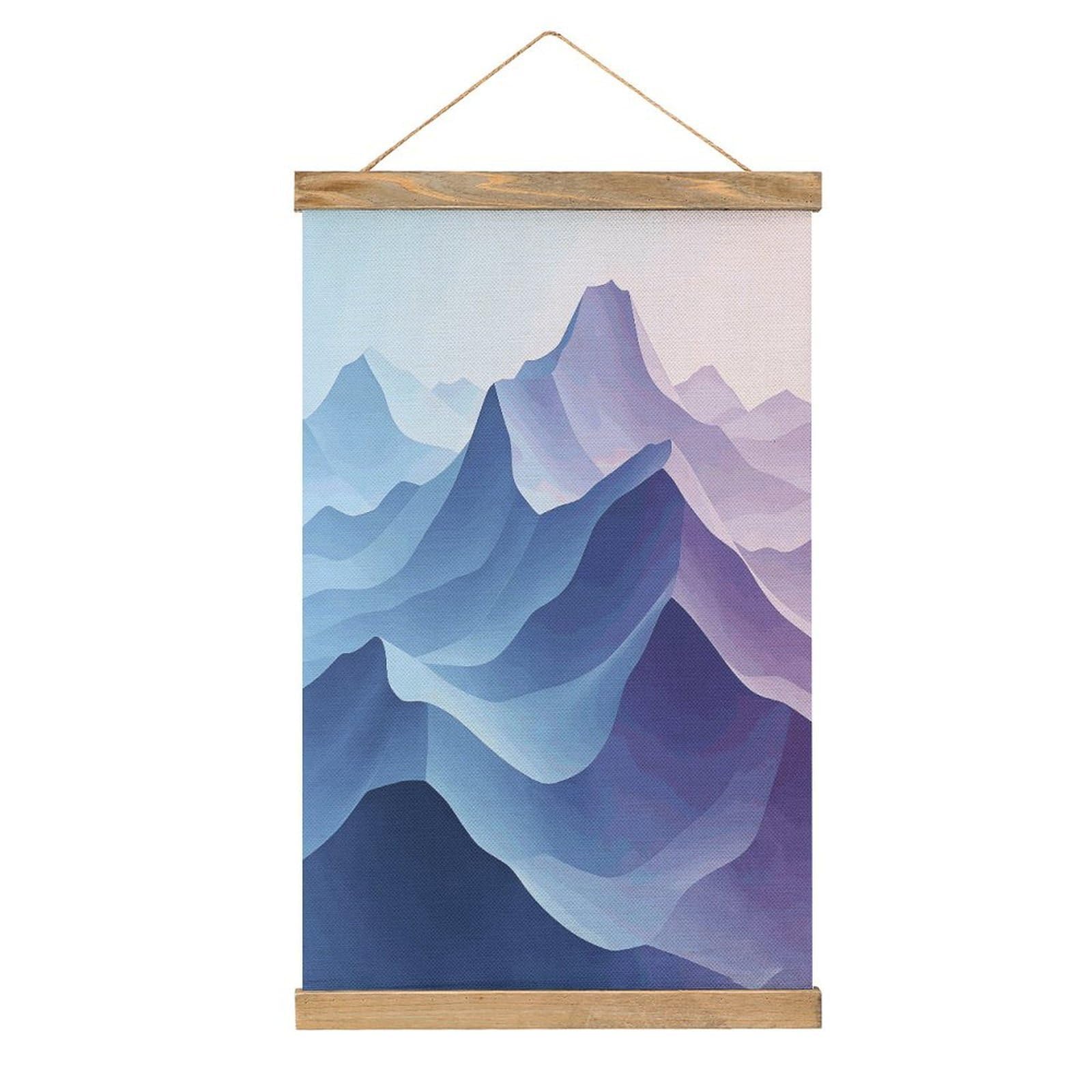 VstaDank Abstract Topographic Map Hanging Poster with Wooden Frame Modern Linen Hanging Painting Retro Style Wall Decor Art Painting for Living Room,Bedroom Decor Poster Frame 20.4x13.1inch