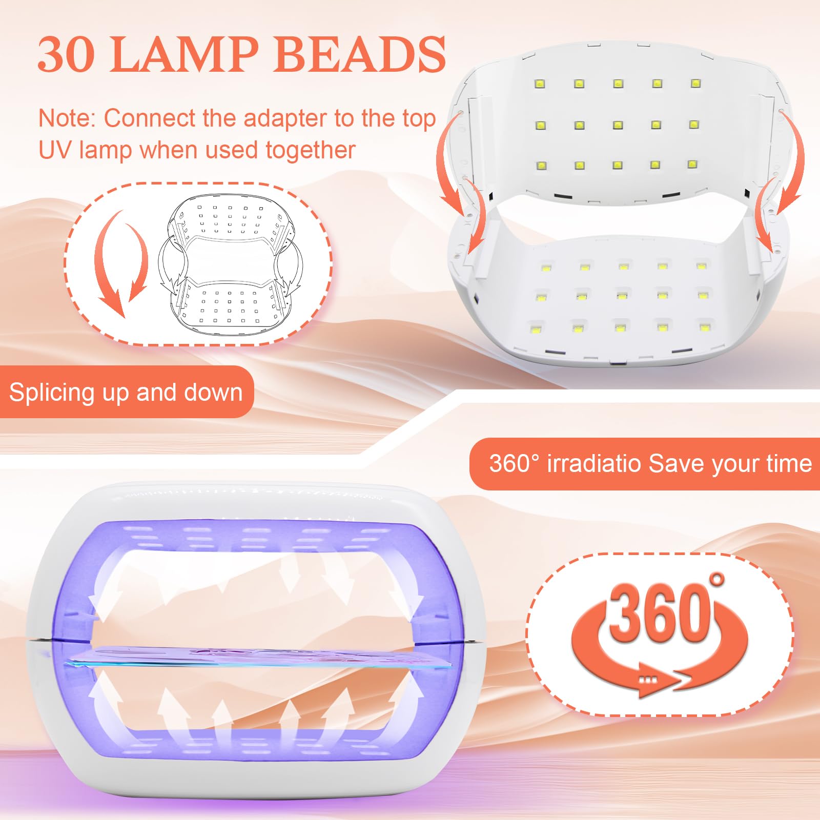 Lampe à Résines UV Double Face Lumière,36 W Lampe à Résine UV à Durcissement Rapide pour le Durcissement de la Résine,Avec affichage LED pour le Bricolage,Résines,Fabrication de Bijoux