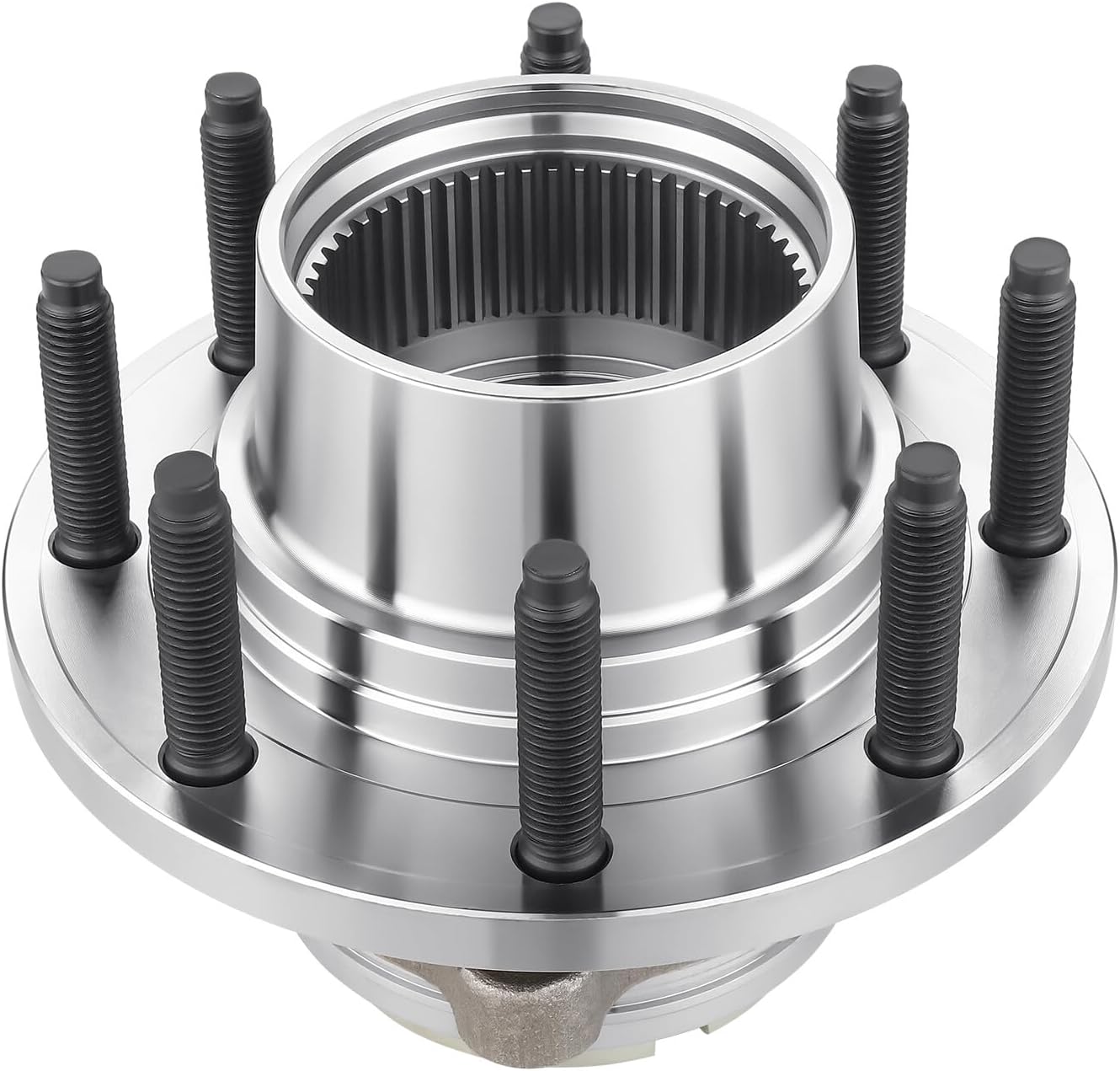 Auto Dynasty [2-Wheel ABS] Factory Style Front Rear Single Wheel Bearing Hub Assembly Compatible with Ford F250 F350 Super Duty 4WD AWD 1999-2001, Driver or Passenger Side, Bare Steel