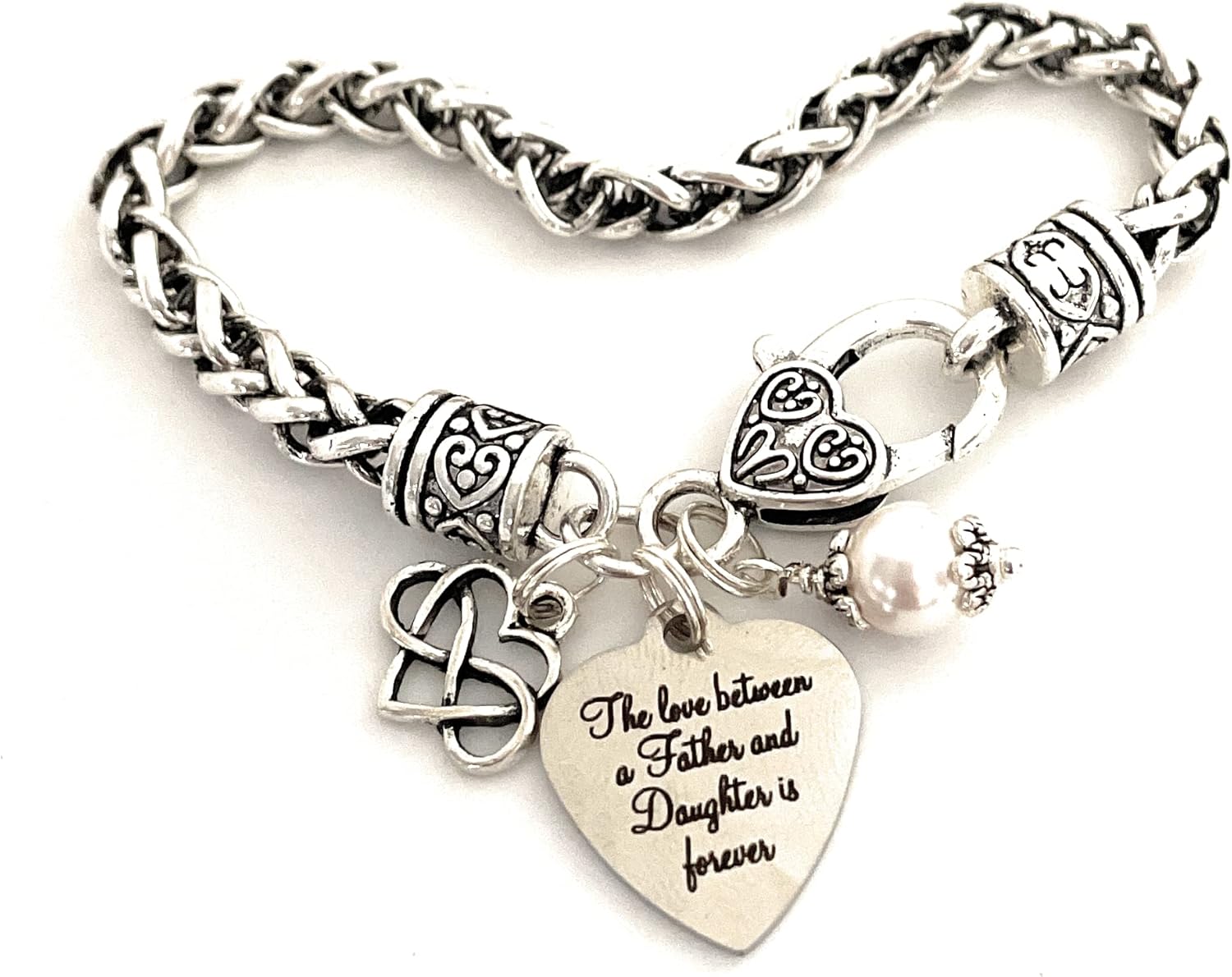 Father Daughter Bracelet, Daddy's Little girl gift, Sweet 16 gift, Gift for Daughter, Wedding gift from Dad, Mother's Day Gift, Bride Gift, Family Jewelry, Daughter Birthday