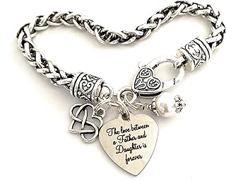 Father Daughter Bracelet, Daddy's Little girl gift, Sweet 16 gift, Gift for Daughter, Wedding gift from Dad, Mother's Day Gift, Bride Gift, Family Jewelry, Daughter Birthday