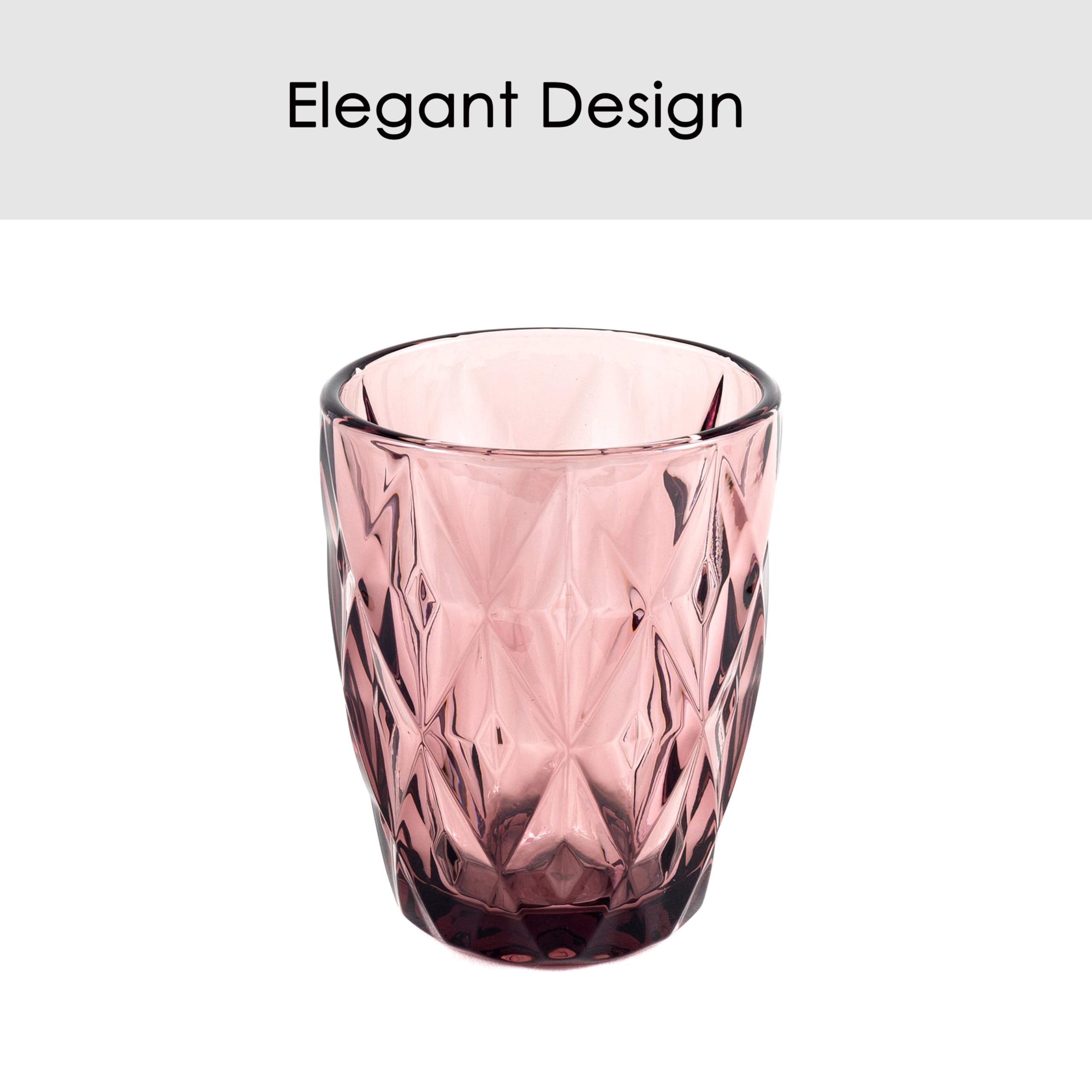 Hanseküche Lot de 6 verres de 250 ml | colorés de haute qualité | pour l'eau, jus de fruits, cuisine | Lavables au lave-vaisselle en verre