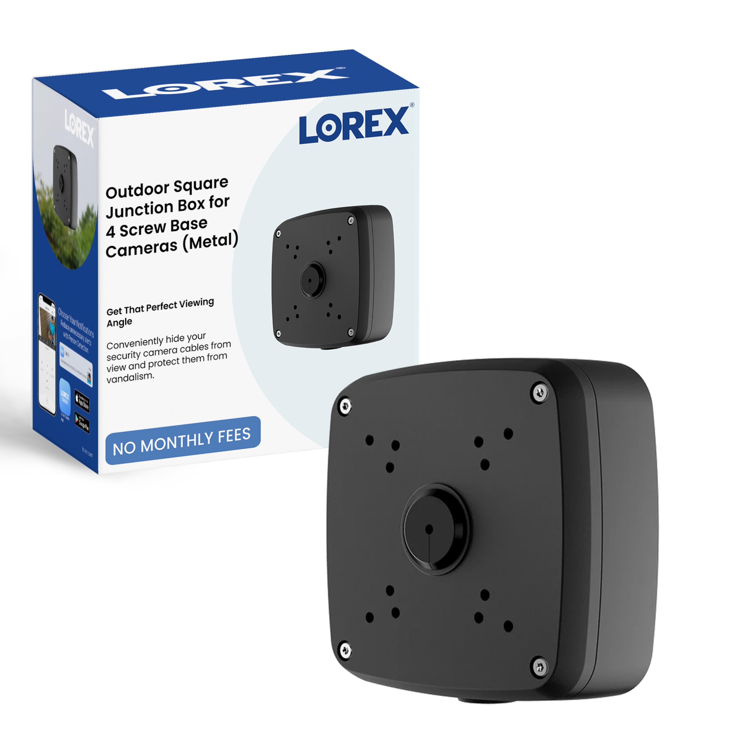 Amazon.com: Lorex Outdoor Square Junction Box for 4 Screw Base