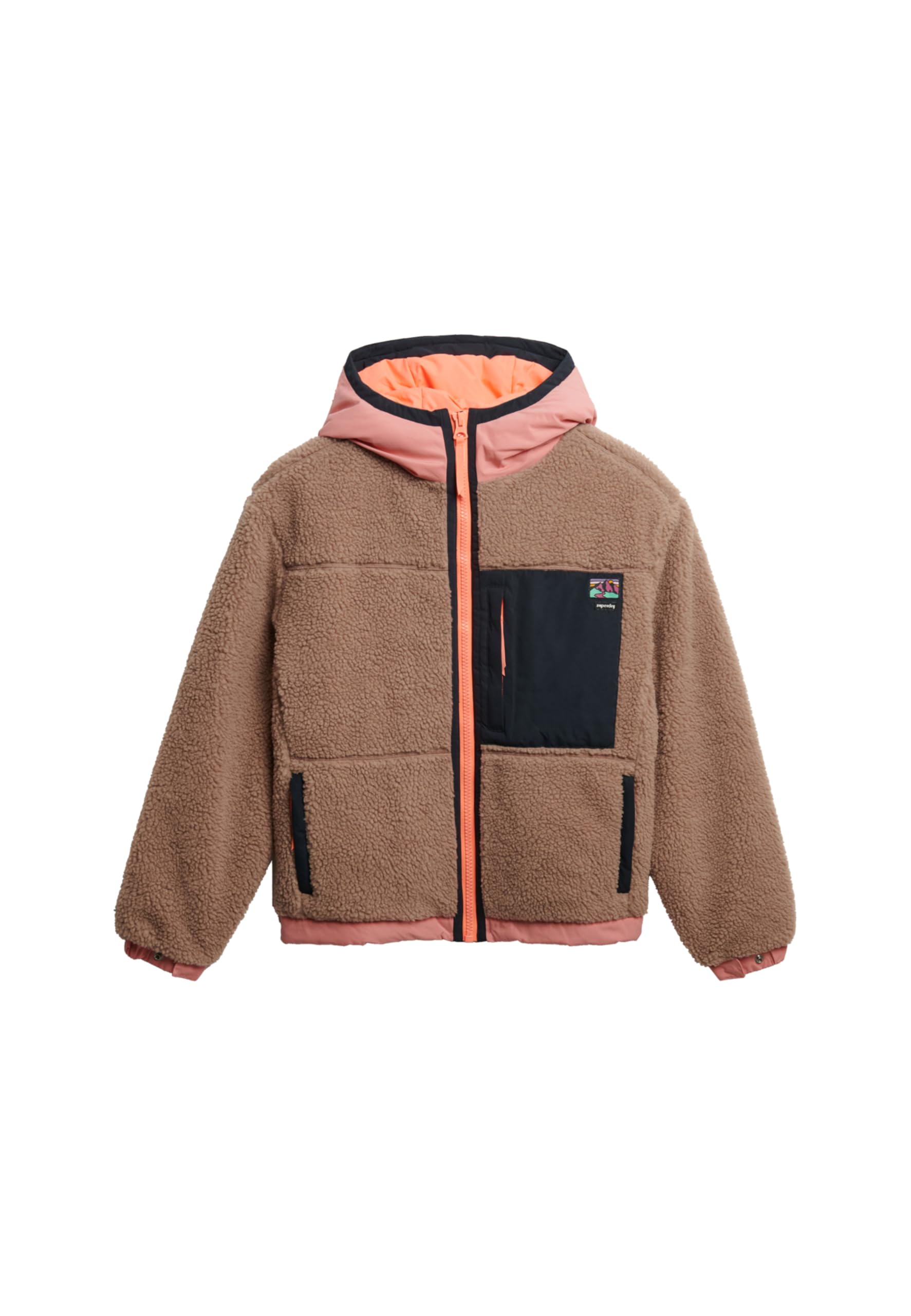Superdry Damen Vintage Sherpa Fleece Jacke