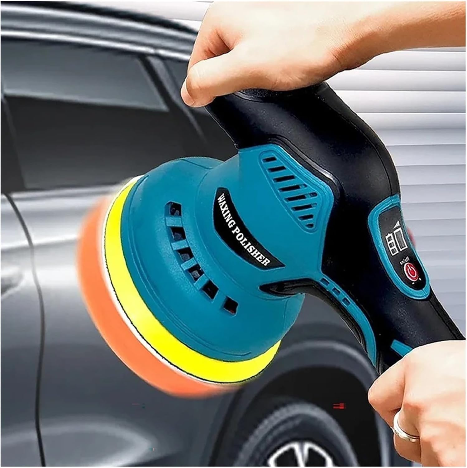 Lucidatrice Auto, Lucidatrice Elettrica a 8 Stadi per Ceratura e Riparazione, Utensile per Levigatura e Lucidatura Senza Fili per Lavori di Dettaglio, Lucidatura, Ceratura e Rimozione Graffi