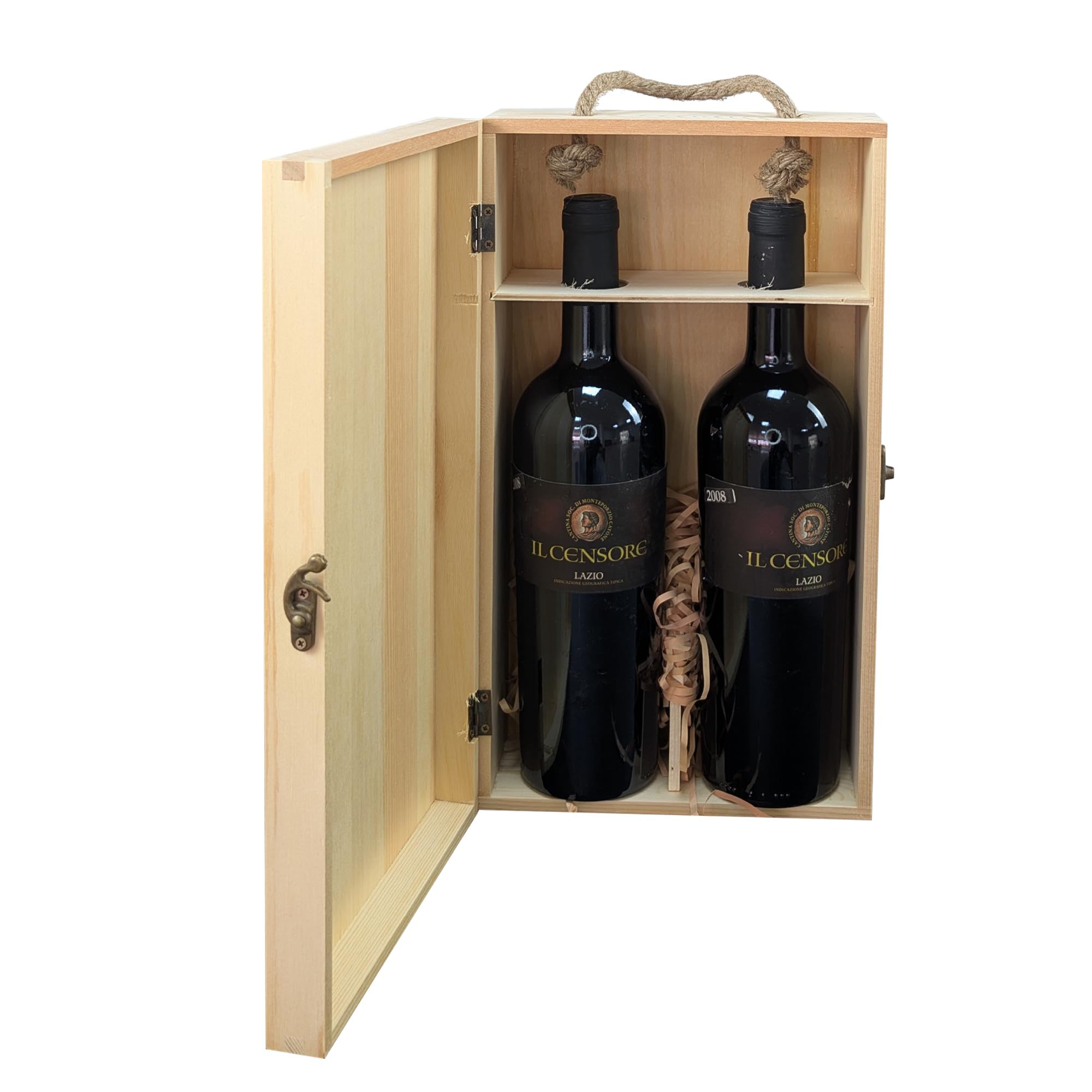 Box Vino 6 Botellas Cajas De Madera De Vino Usadas - Bandejas Poco Profundas Para Almacenamiento Y Organización En Casa Cuadro Aluminio