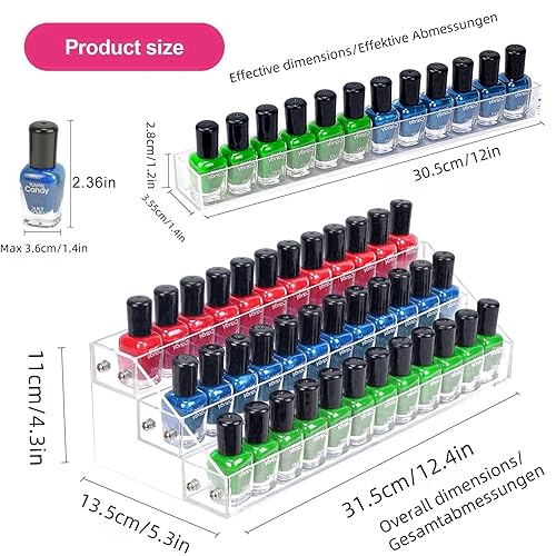 Miniatura 9 de Organizador de esmalte de uñas, 6 capas de acrílico para esmalte de uñas, estante de almacenamiento de lentes de sol, aceites esenciales, soporte