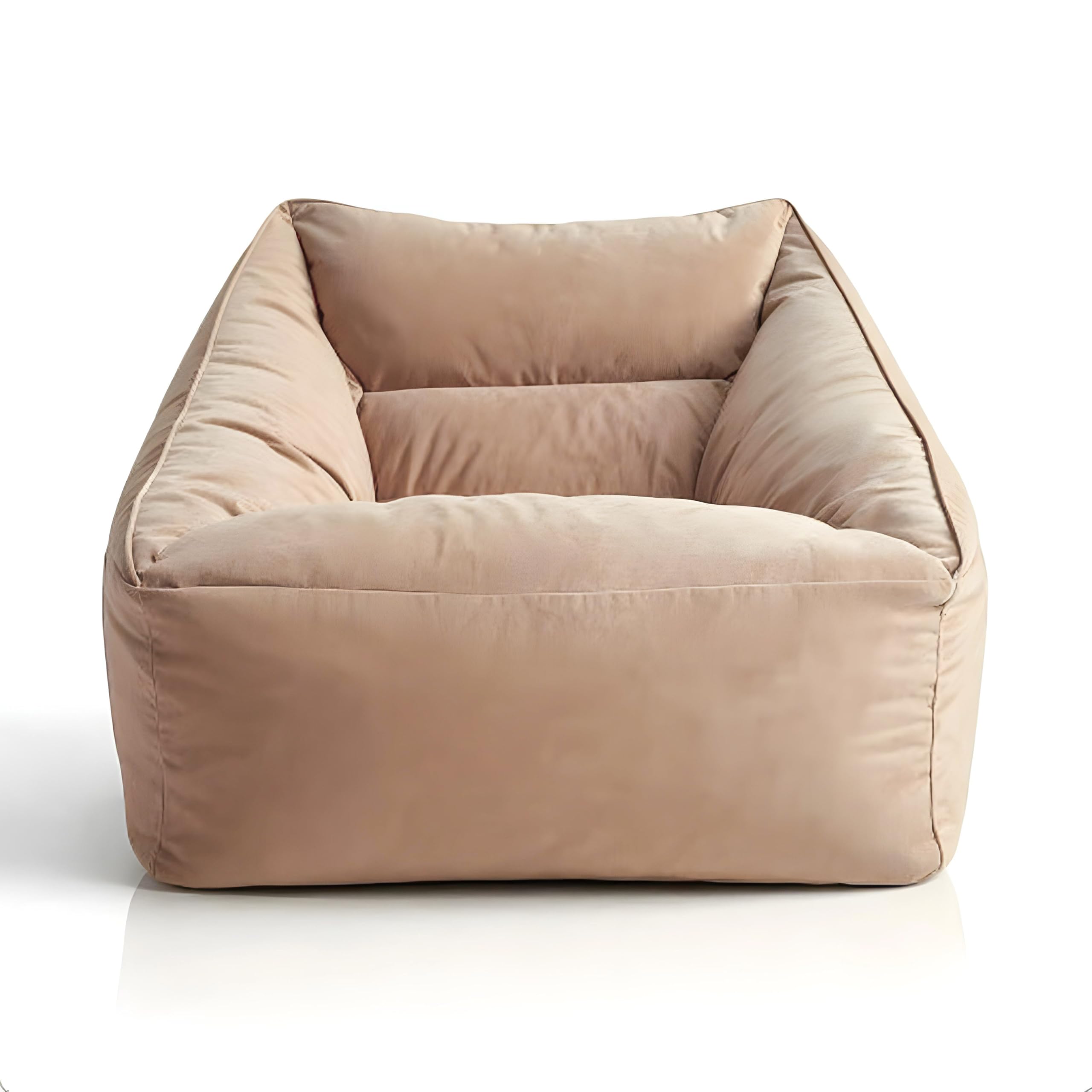 Aiire Sillón Puff con Relleno Incluido - Moderno Puf Salon, Dormitorio y Habitación Juvenil - Funda en Terciopelo Persa Desenfundable y Lavable - Bean Bag Infantil para Niños [70x70x60]