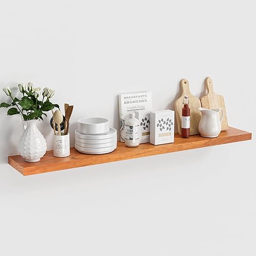 Miniatura 58 de Vivelove Estantes flotantes para montar en la pared, estante de 16 pulgadas para baño pequeño, dormitorio, sala de estar, cocina, decoración moderna