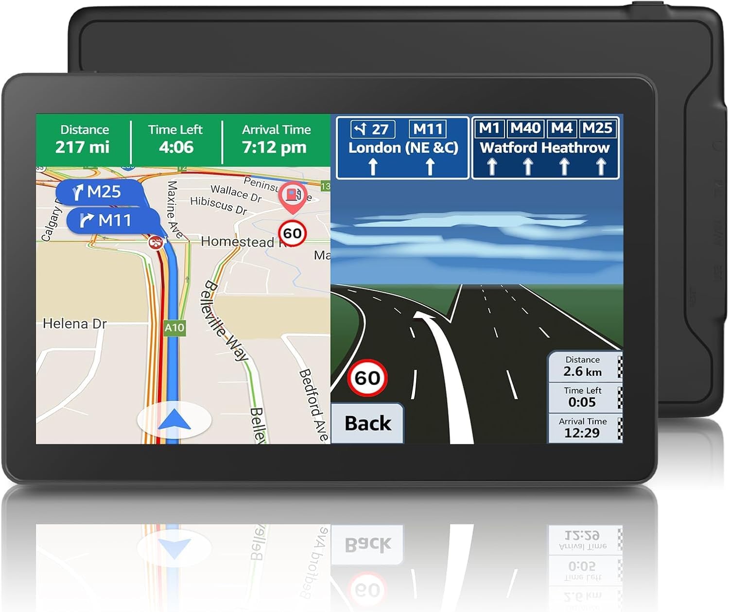 GPS Navigation for Car 9 Inch Vehicle GPS Navigation 8G Memory Truck Navigator HD Touch Screen North America Lifetime Maps Update for Free Latest in 2025 Contains USA