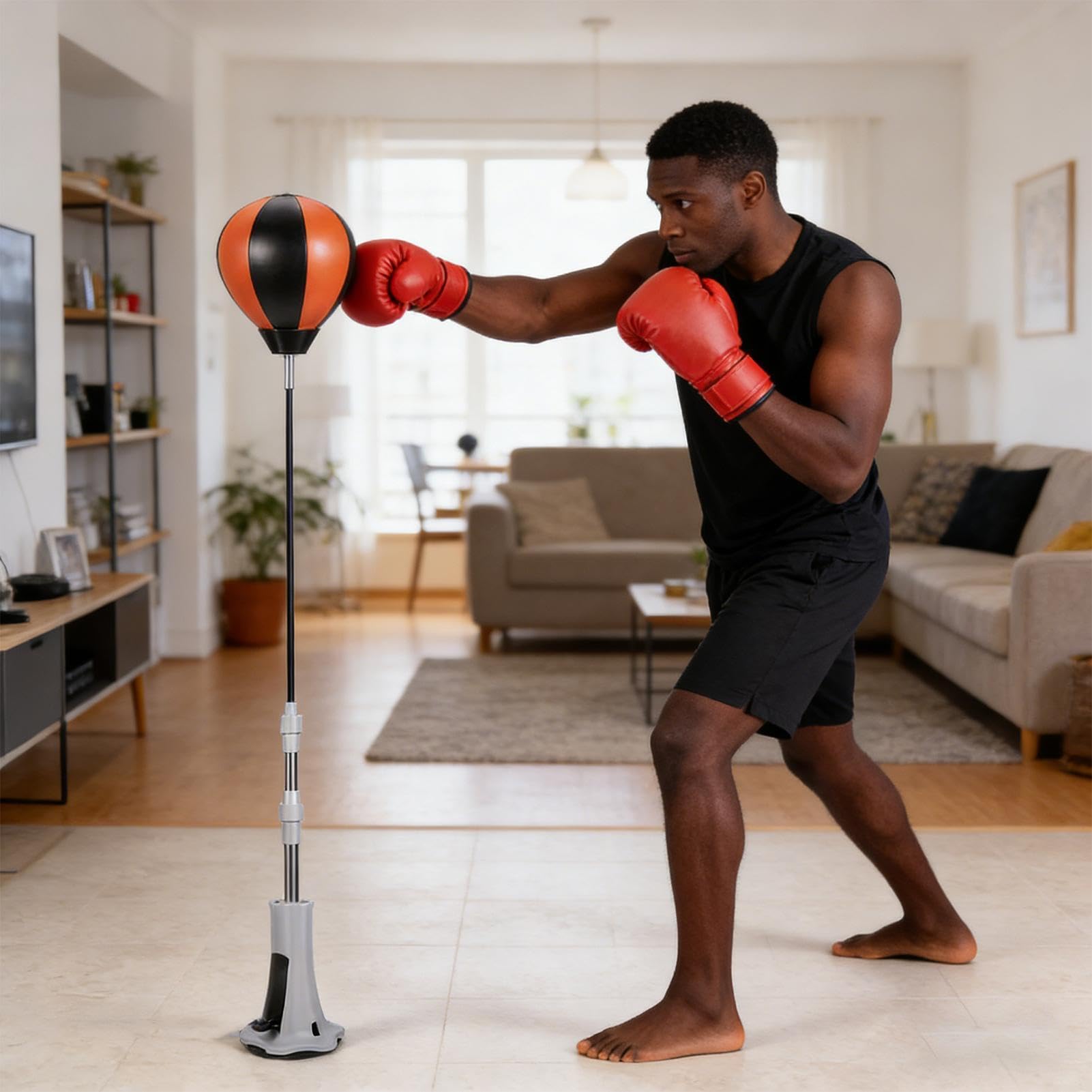 Borse da boxe velocità: aspirazione, attrezzature per il riflesso di boxe, attrezzature antistress | Hardware per il fitness, accessorio per esercizi per adulti per l'allenamento all'interno del