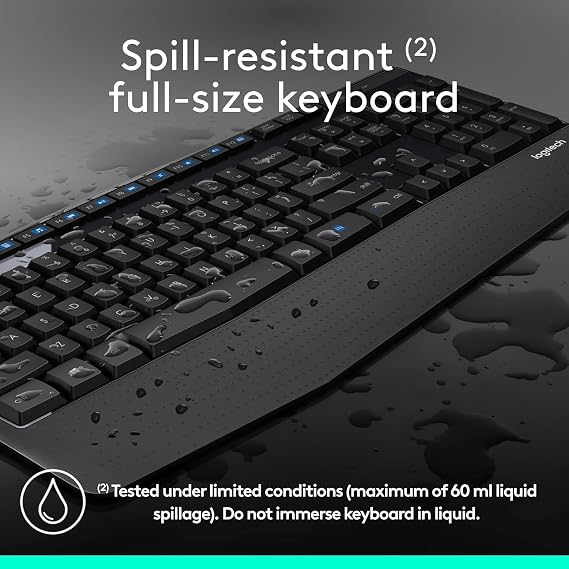Logitech Mk345 Wireless Keyboard and Mouse Combo (Black)