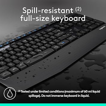 Logitech Mk345 Wireless Keyboard and Mouse Combo (Black)