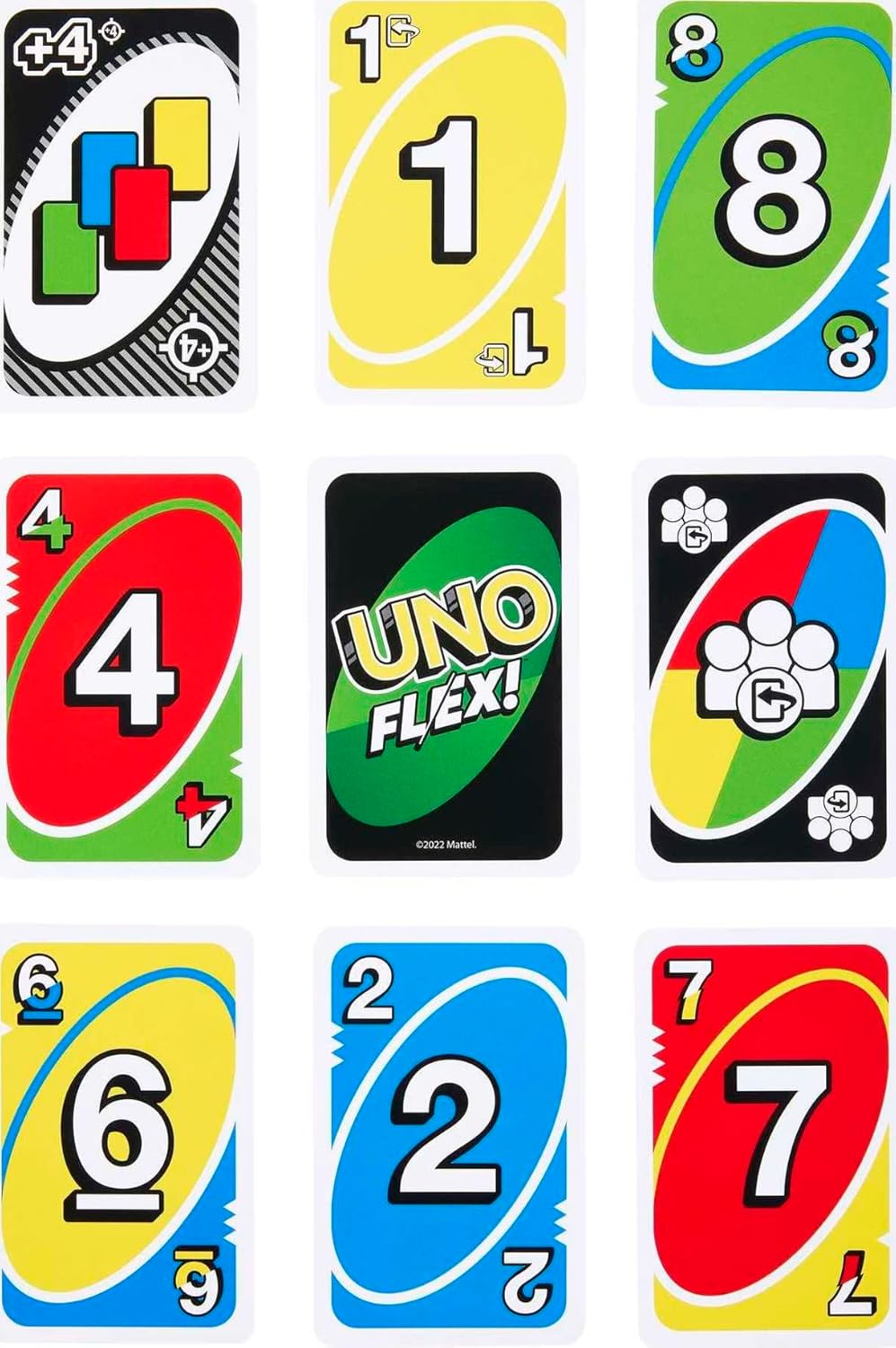 UNO Flex Card Game for Family Night Where Cards Change Color When