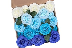 N&T NIETING Blue Roses Artificial Flowers: DIY Crafts for Wedding & Home Decor