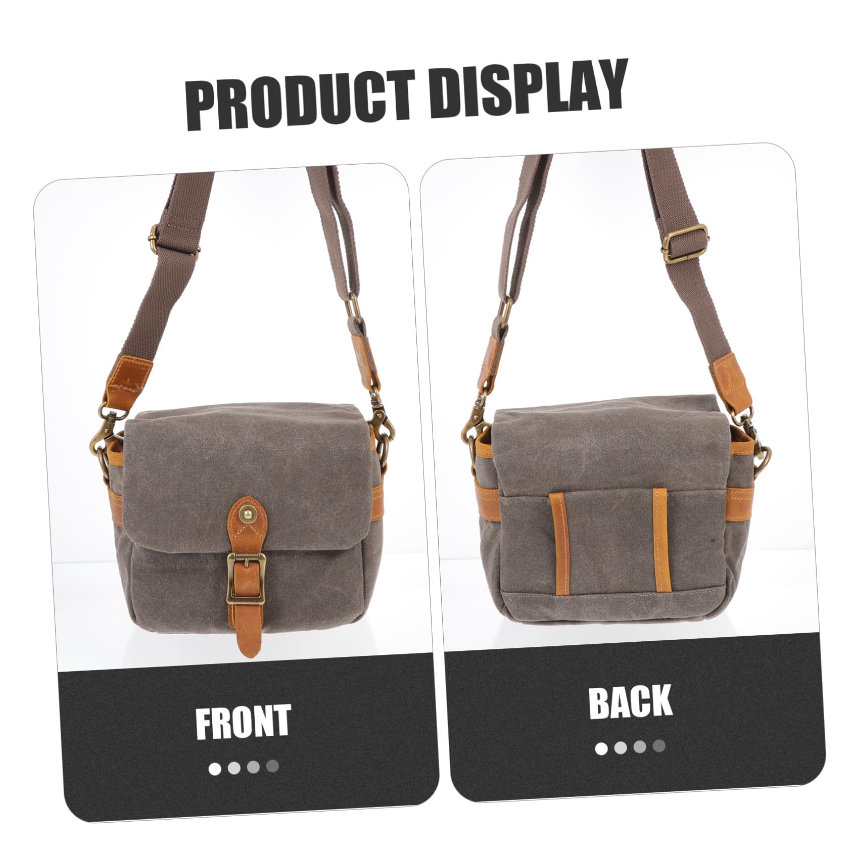 HOMSFOU Borsa Tracolla Portatile in Canvas Verde per Macchina Fotografica Custodia Protettiva per Viaggi e Uso Quotidiano