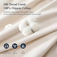 Vista 8 de Pacific Coast - Juego de 2 almohadas de plumas y plumón de ganso para personas que duermen de lado o de espaldas, tamaño King, 100% funda de algodón