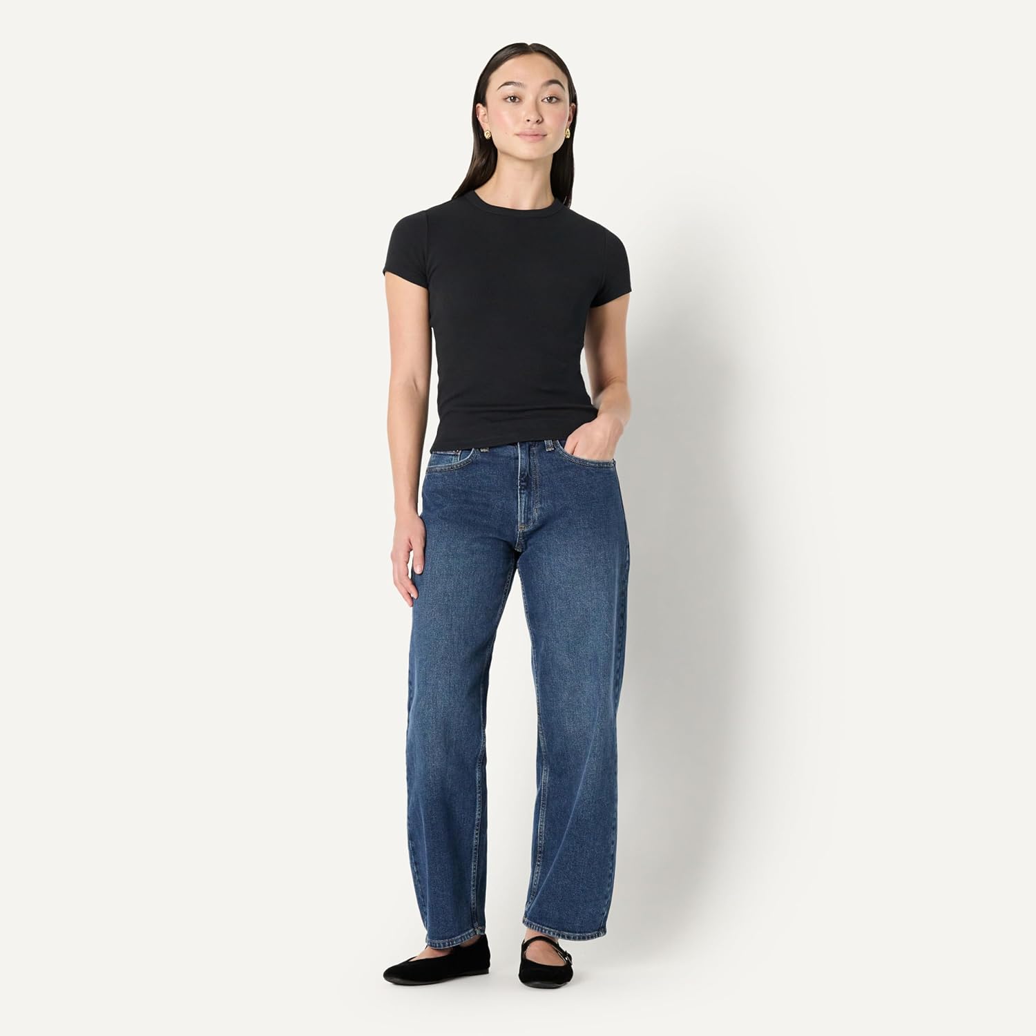 Amazon Essentials (Demi's Pick) Women's Slim-Fit Stretch Rib Short-Sleeve Tee - Image 3