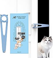 Vista 12 de Tope de puerta Neobay para gatos con estabilizador, 7 tamaños ajustables, mantiene al perro fuera de la caja de arena, blanco, 2 paquetes