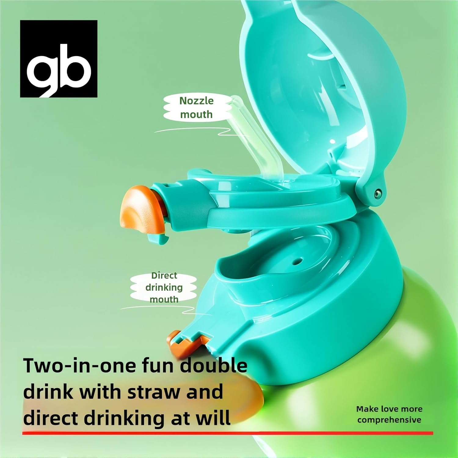 gb Insulated Water Bottle for Kids with Straw, Direct Drink Spout, BPA-Free, SUS316 Stainless Steel, 12-Hour Temperature Retention, Leak-Proof, Adjustable Oxford Strap, Green - Image 7