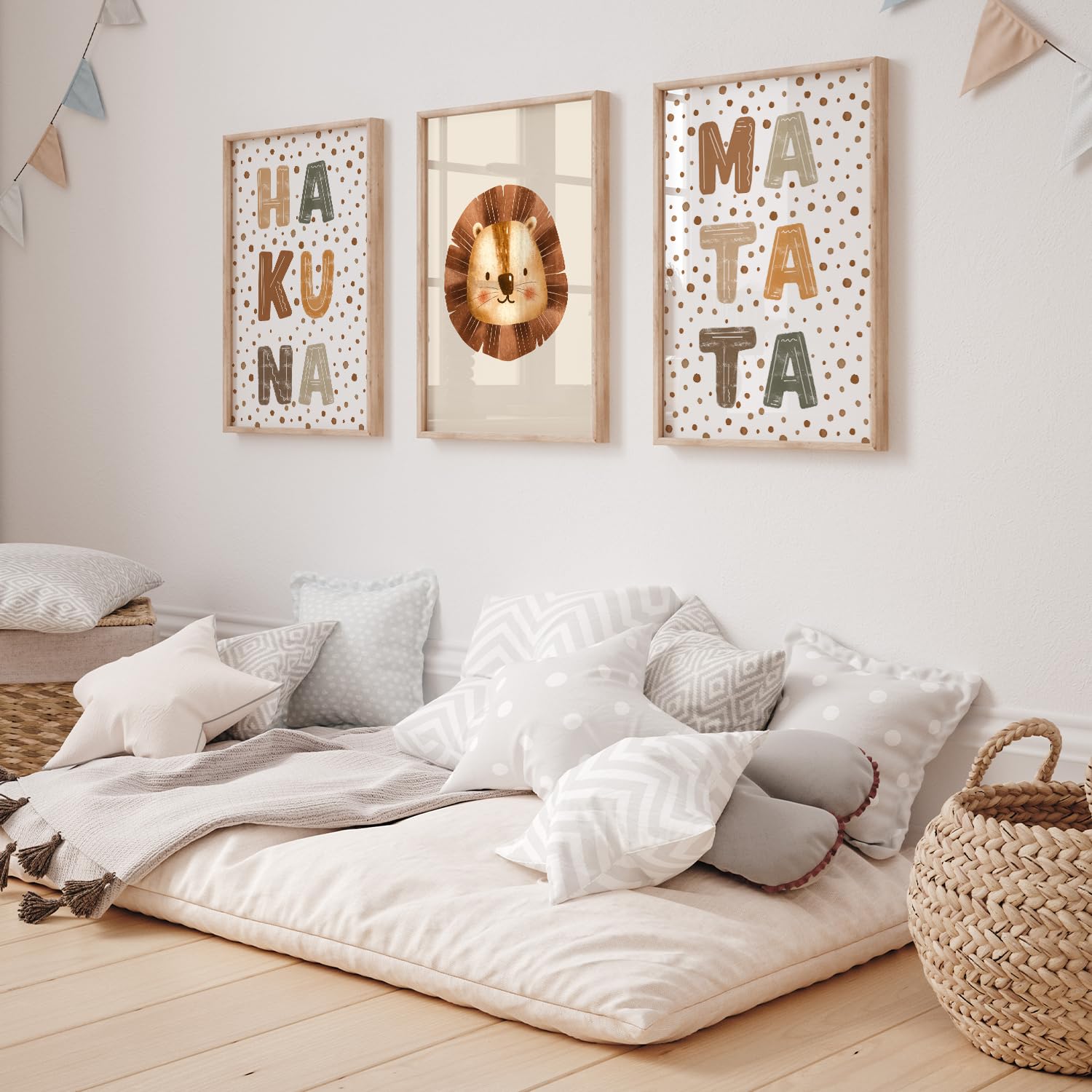 MeinBaby123 Poster pour chambre d'enfant, lot de 3 unités, format DIN A2, tableaux muraux, tableaux décoratifs, décoration pour chambre de bébé, cadeau pour naissance, poster mural premium