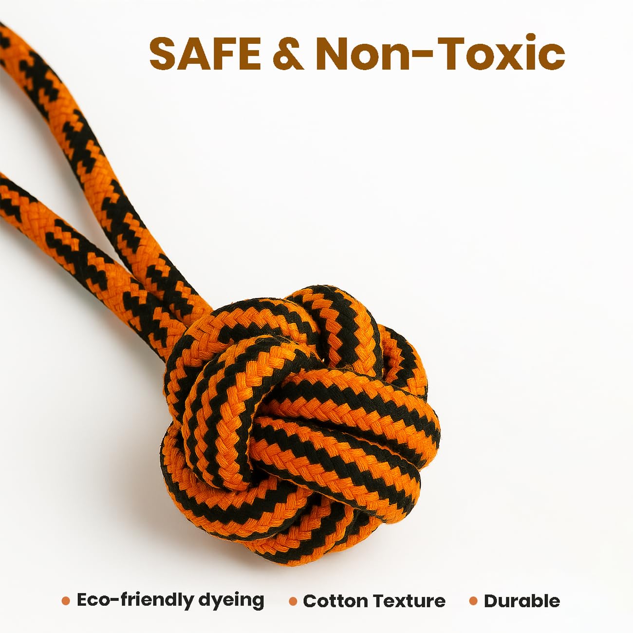 100% Natural Cotton Rope Dog Toys for Playing | Tug of War Chew Toys for Dogs | Durable Single Knot Dog Toy for Small Puppy | Non-Toxic Chew Toys for Puppies 4