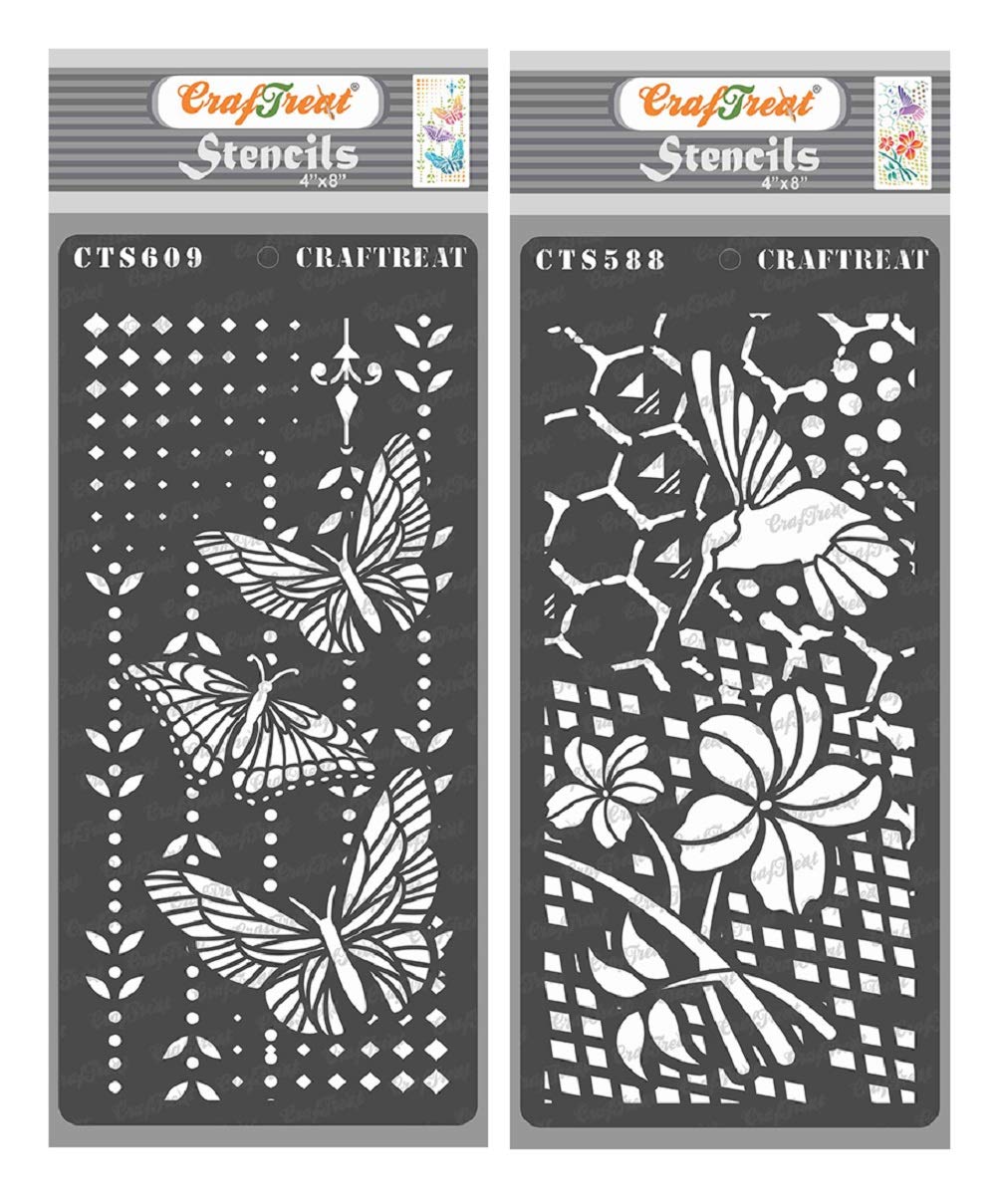 Pochoir colibri pour peinture sur toile papier carrelage et loisirs créatifs mixed media