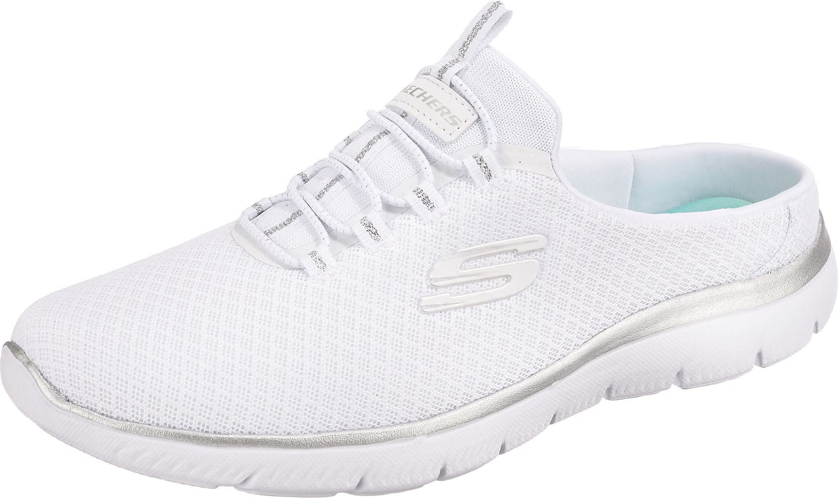 Skechers Damen Low-Top Sneaker Summits Swift Step, Frauen Sneakers,Turnschuhe,Laufschuhe,Freizeit,leger,Slipper,Schlupfschuhe,Weiß,40 EU